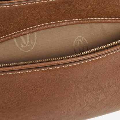 Cartier Marcello de Cartier Handtasche aus braunem Leder