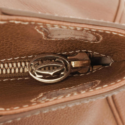 Cartier Marcello de Cartier Handtasche aus braunem Leder