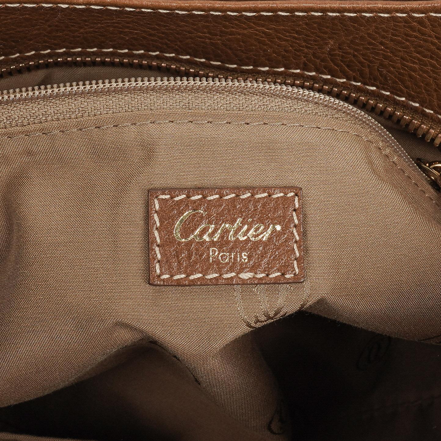 Cartier Marcello de Cartier Handtasche aus braunem Leder