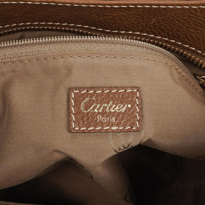 Cartier Marcello de Cartier Handtasche aus braunem Leder