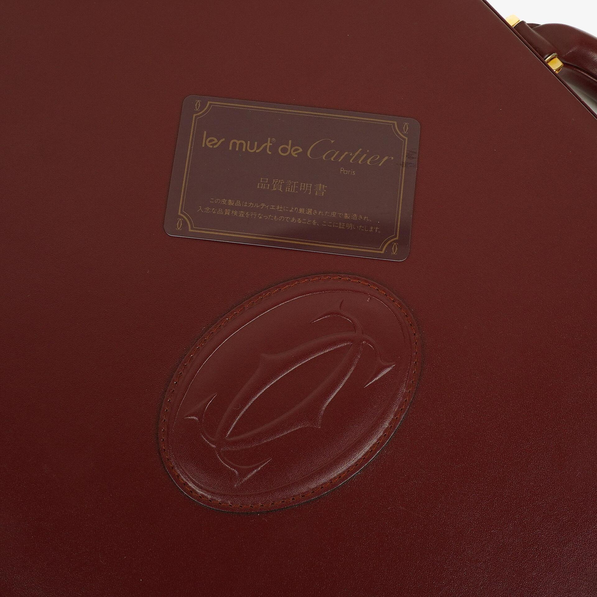 Cartier Must de Cartier Aktentasche in Burgunderrot