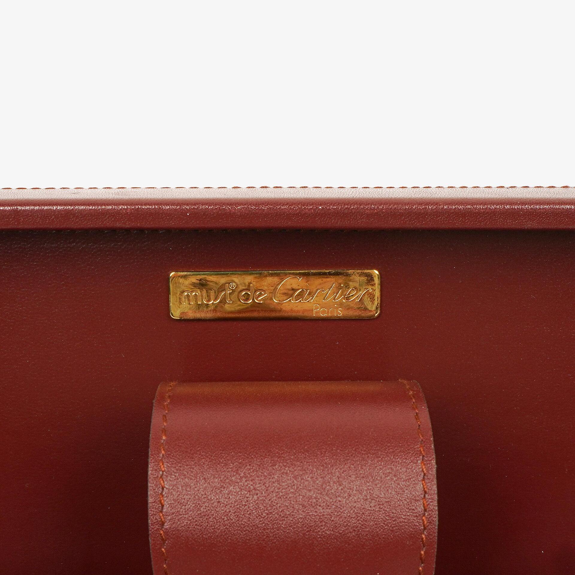 Cartier Must de Cartier Aktentasche in Burgunderrot