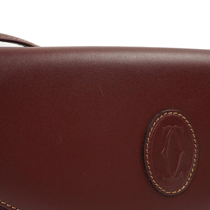 Cartier Must De Cartier Burgunder Leder Schultertasche