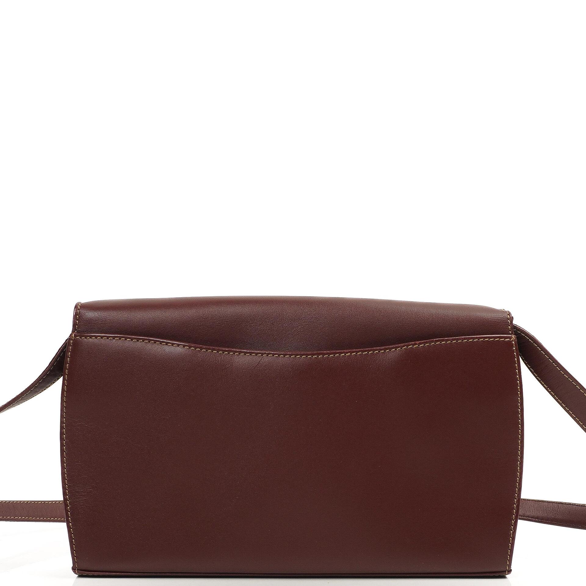 Cartier Must De Cartier Burgunder Leder Schultertasche