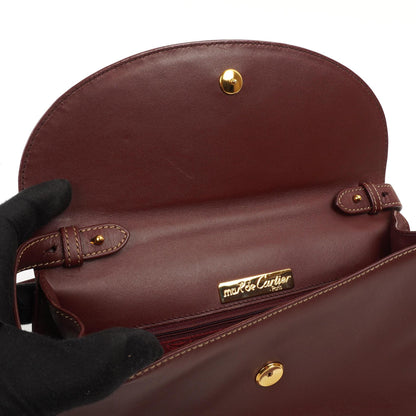 Cartier Must De Cartier Burgunder Leder Schultertasche