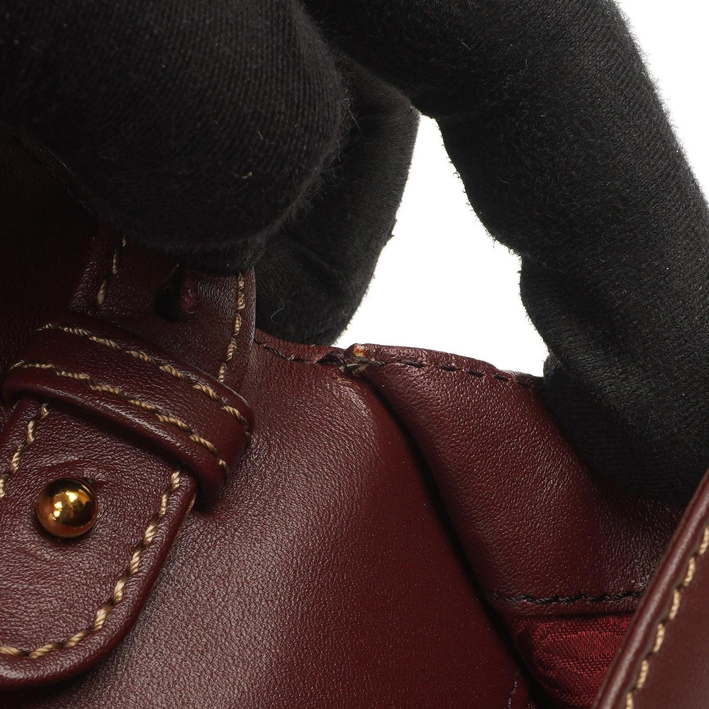Cartier Must De Cartier Burgunder Leder Schultertasche