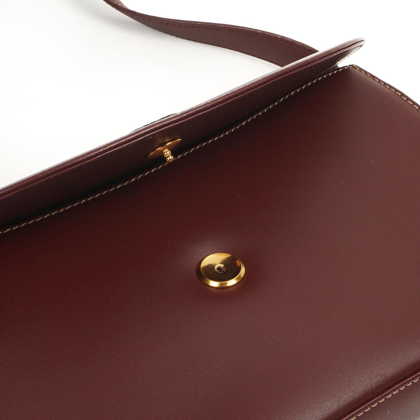 Cartier Must De Cartier Burgunder Leder Schultertasche