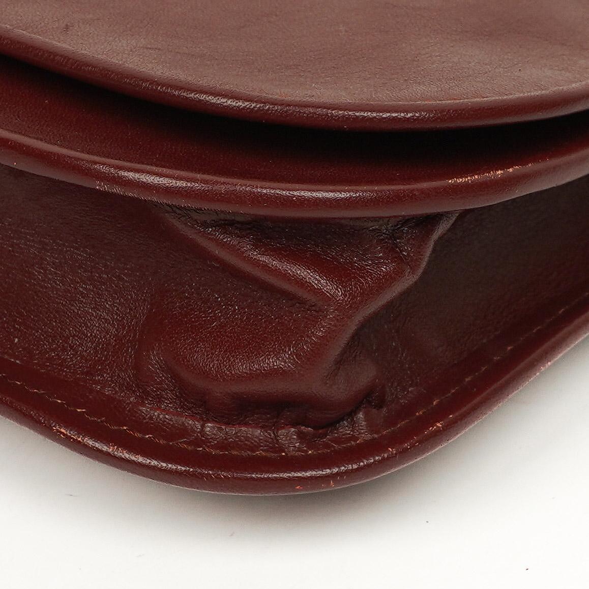 Cartier Rote Leder Umhängetasche