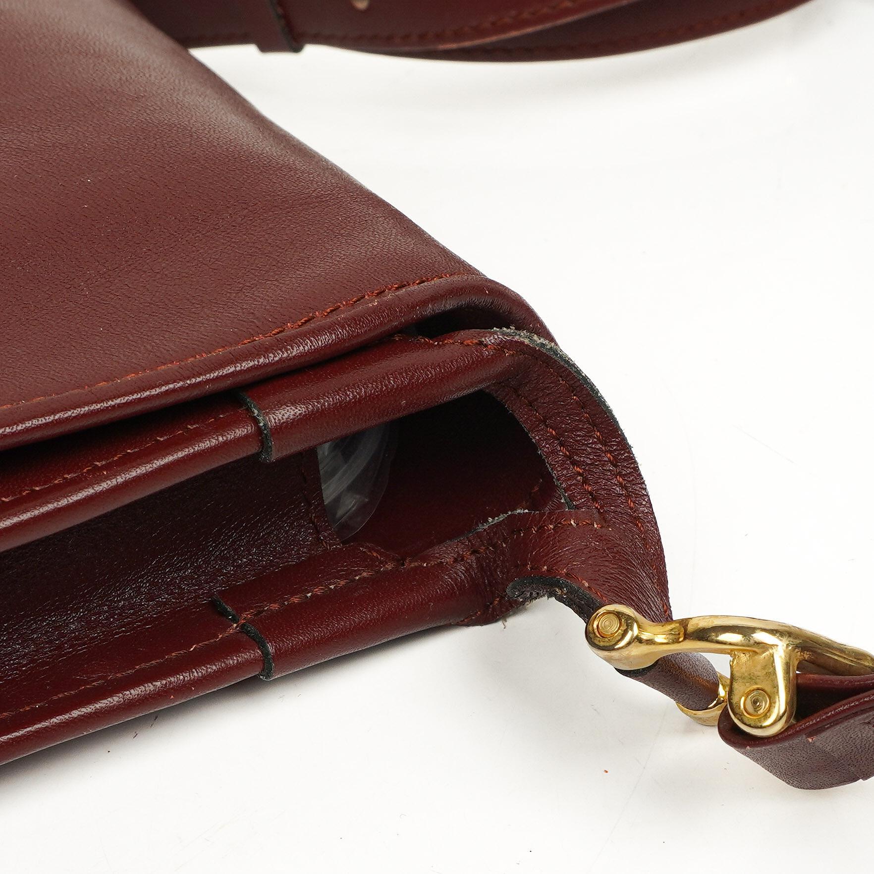 Cartier Rote Leder Umhängetasche