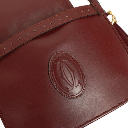 Cartier Rote Leder Umhängetasche