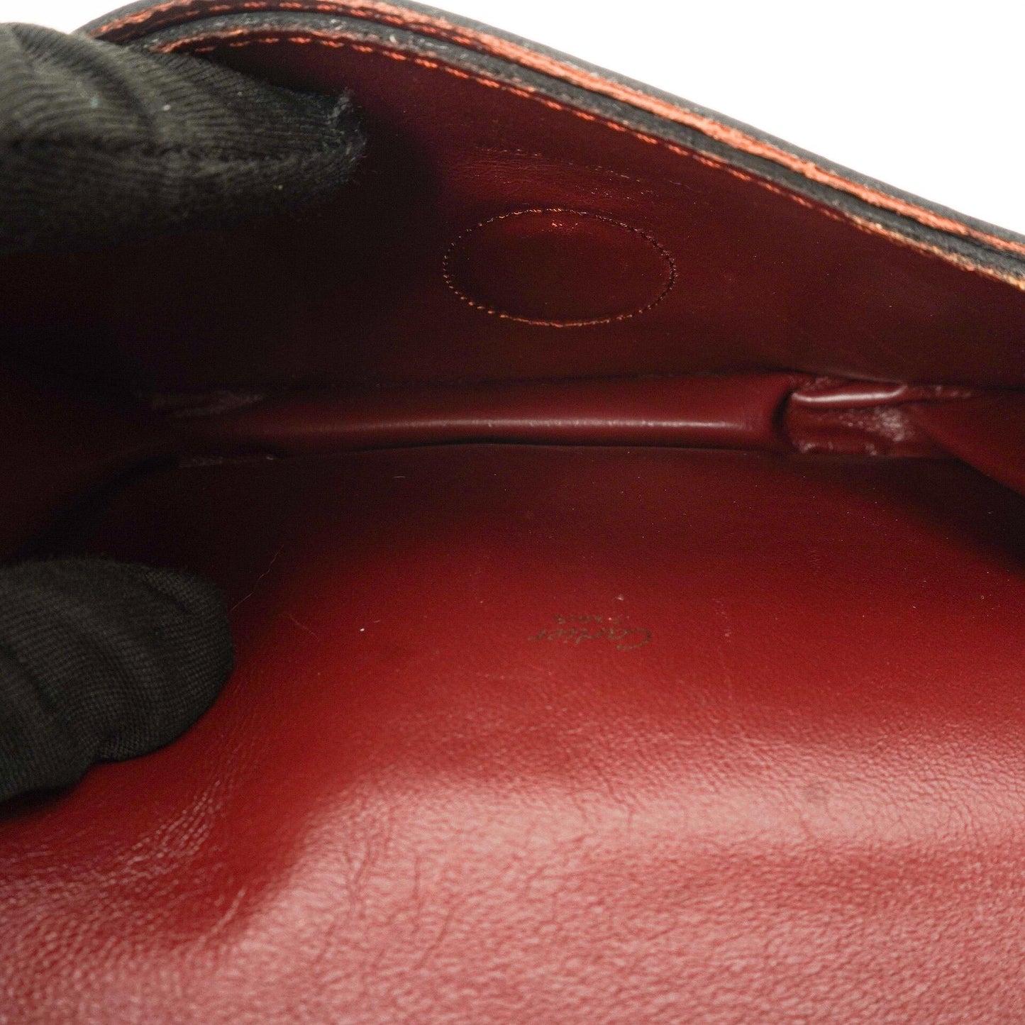 Cartier Rote Leder Umhängetasche