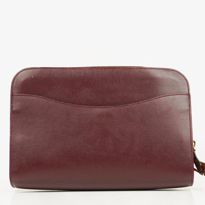 Cartier Must de Cartier Clutch aus burgunderrotem Leder
