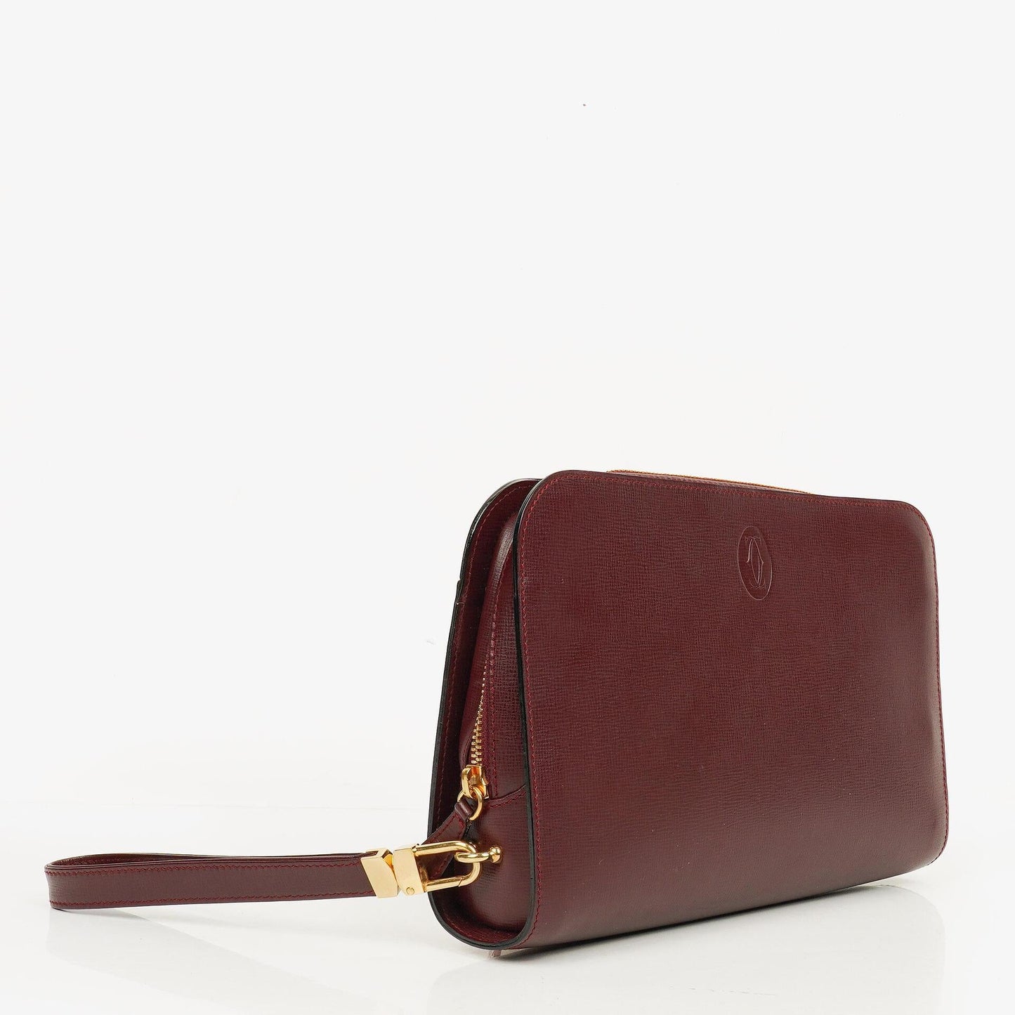 Cartier Must de Cartier Clutch aus burgunderrotem Leder