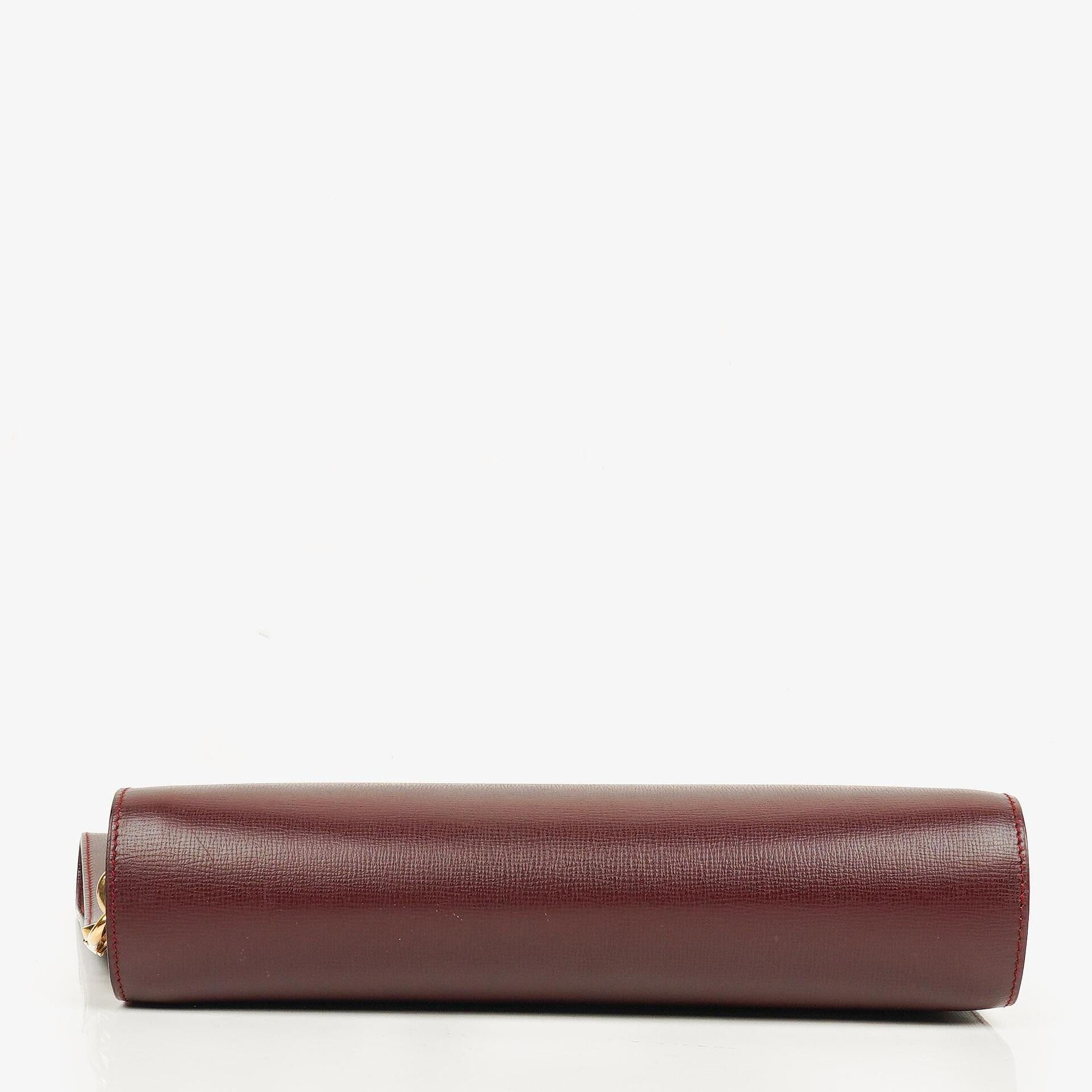 Cartier Must de Cartier Clutch aus burgunderrotem Leder