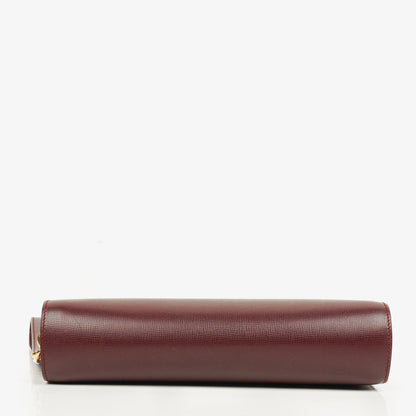 Cartier Must de Cartier Clutch aus burgunderrotem Leder