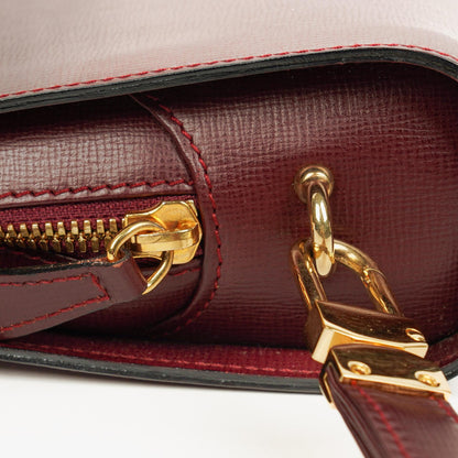 Cartier Must de Cartier Clutch aus burgunderrotem Leder