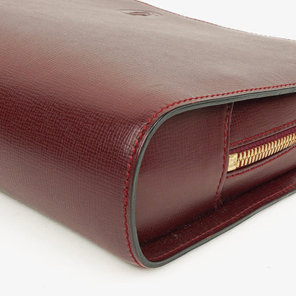 Cartier Must de Cartier Clutch aus burgunderrotem Leder