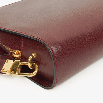 Cartier Must de Cartier Clutch aus burgunderrotem Leder