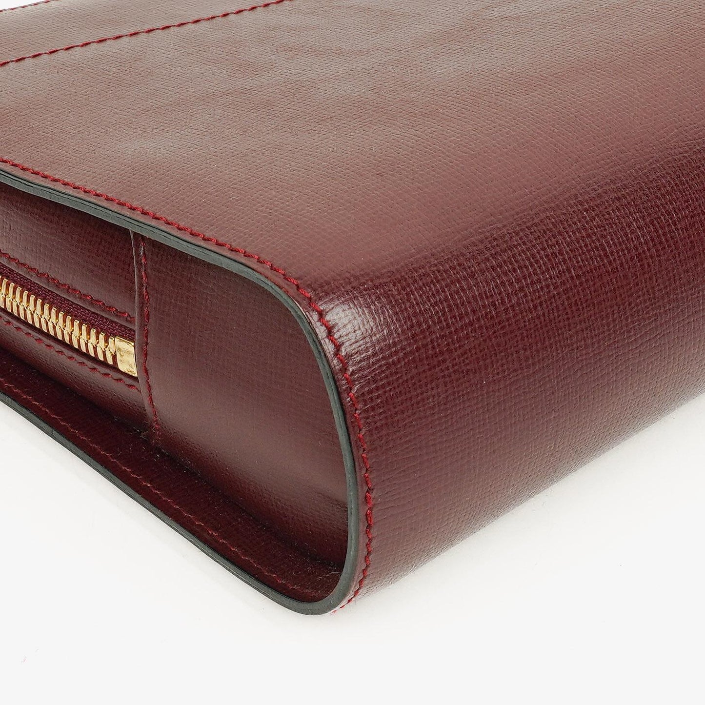 Cartier Must de Cartier Clutch aus burgunderrotem Leder