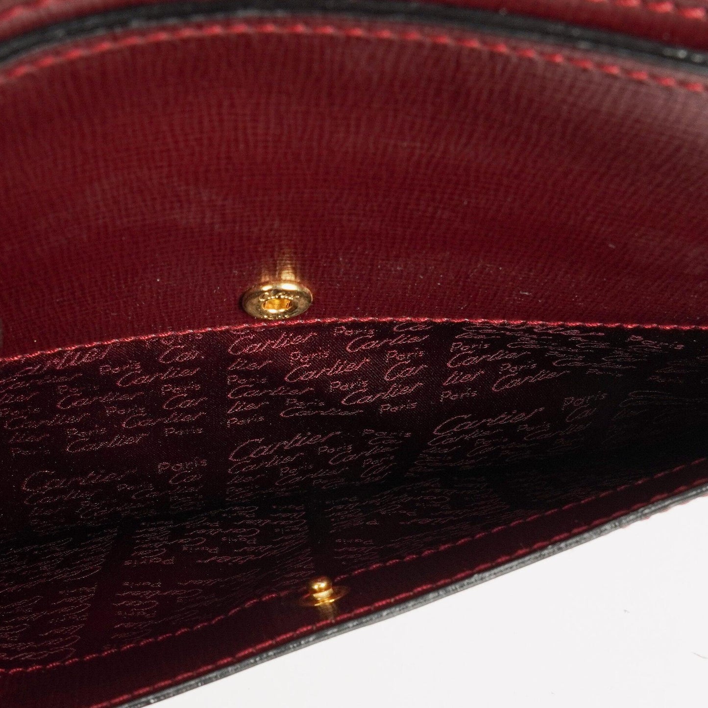 Cartier Must de Cartier Clutch aus burgunderrotem Leder