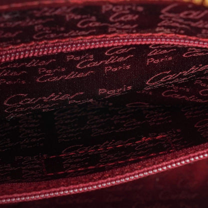 Cartier Must de Cartier Clutch aus burgunderrotem Leder