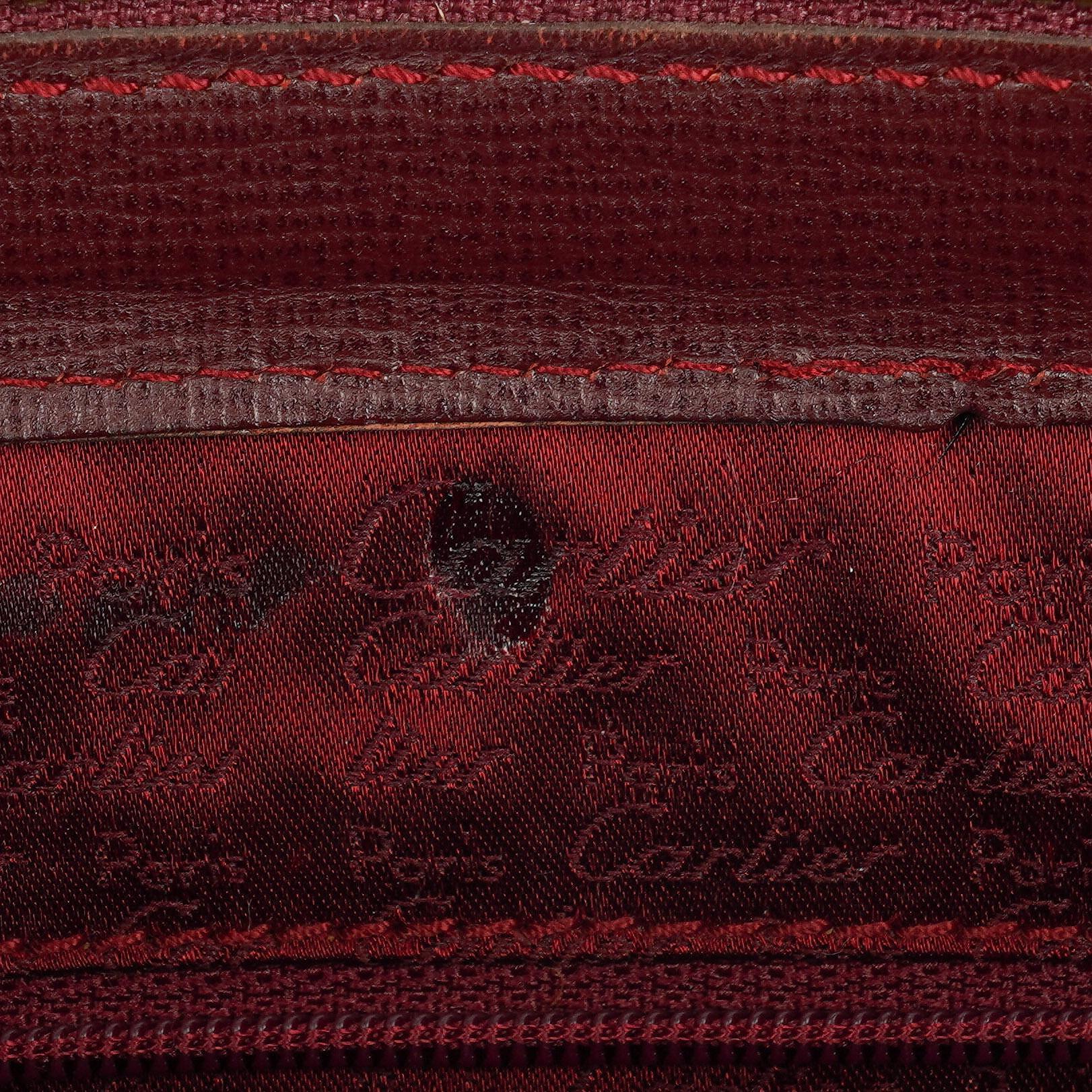 Cartier Must de Cartier Clutch aus burgunderrotem Leder