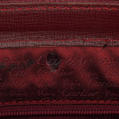Cartier Must de Cartier Clutch aus burgunderrotem Leder