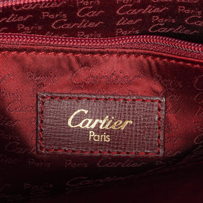 Cartier Must de Cartier Clutch aus burgunderrotem Leder