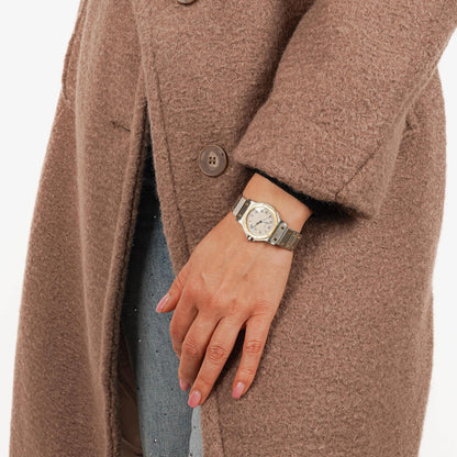 Cartier Santos Oktagon Uhr aus Edelstahl
