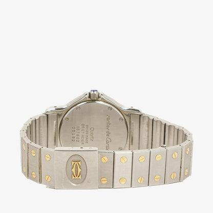 Cartier Santos Oktagon Uhr aus Edelstahl