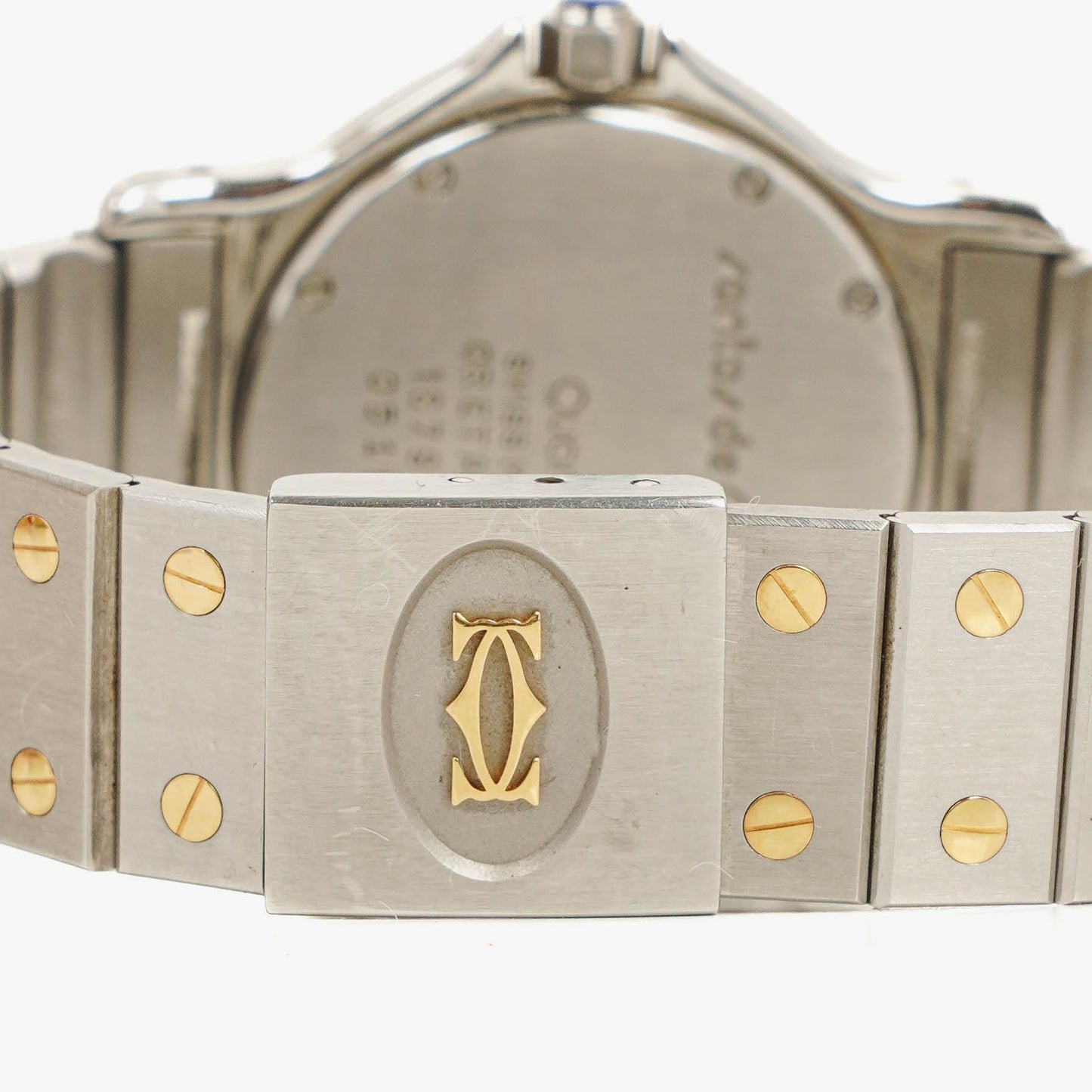 Cartier Santos Oktagon Uhr aus Edelstahl