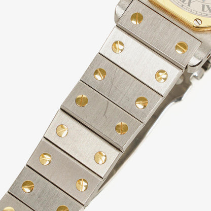 Cartier Santos Oktagon Uhr aus Edelstahl