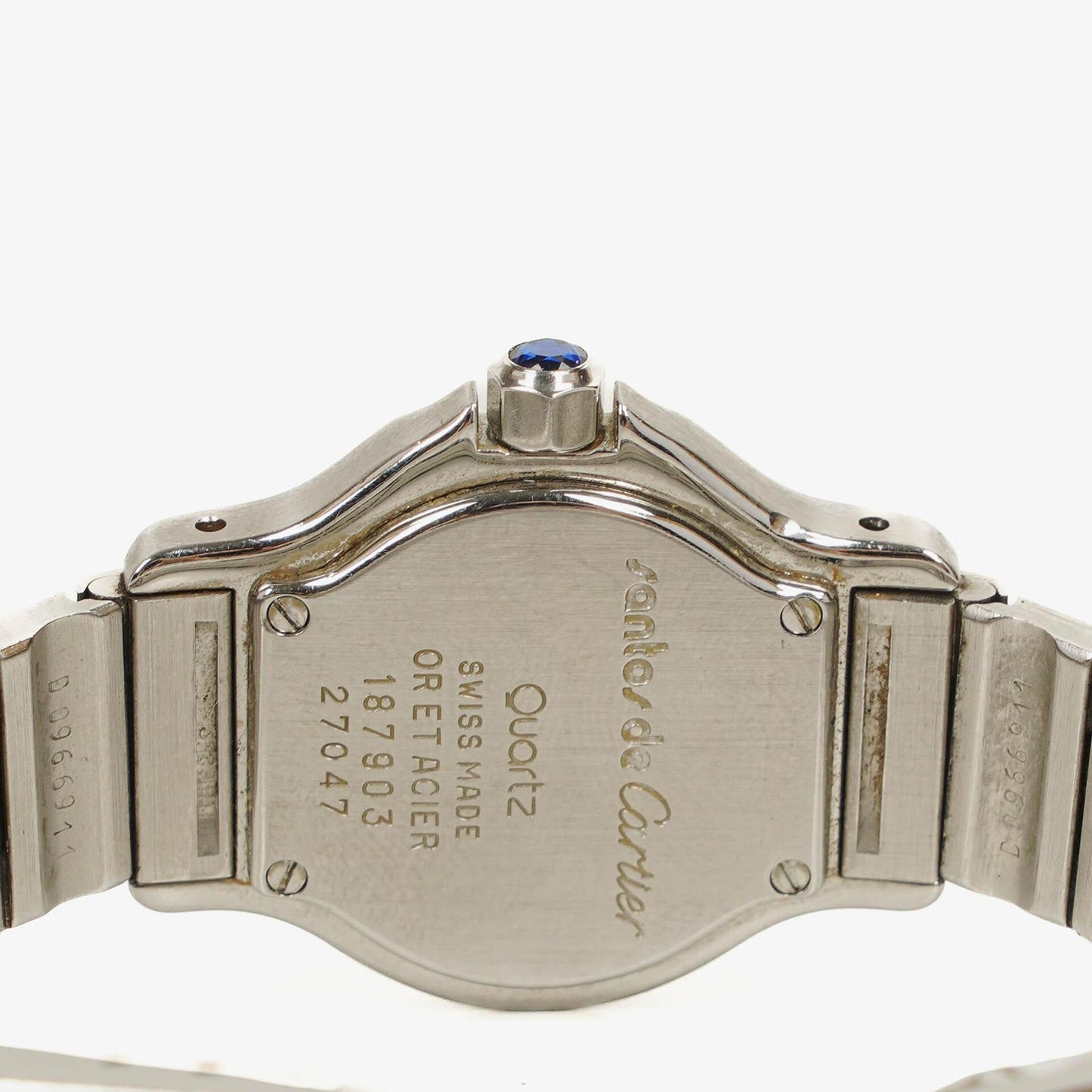 Cartier Santos Octagon Uhr aus Edelstahl