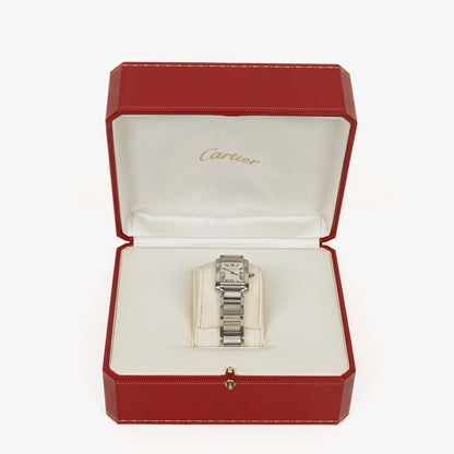 Cartier Tank Française 20 mm Quarzuhr aus Edelstahl