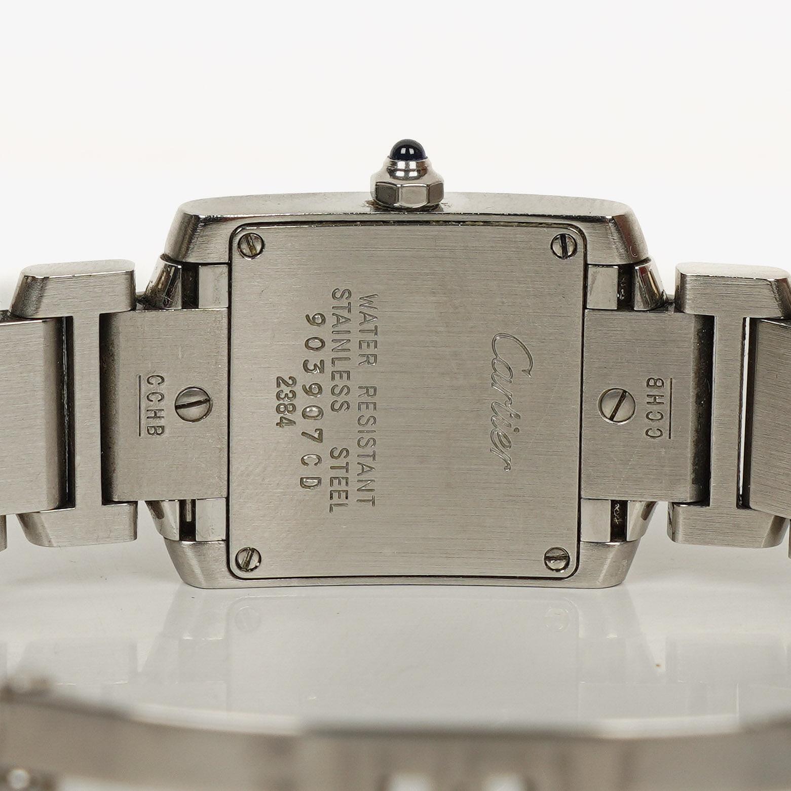 Cartier Tank Française 20 mm Quarzuhr aus Edelstahl