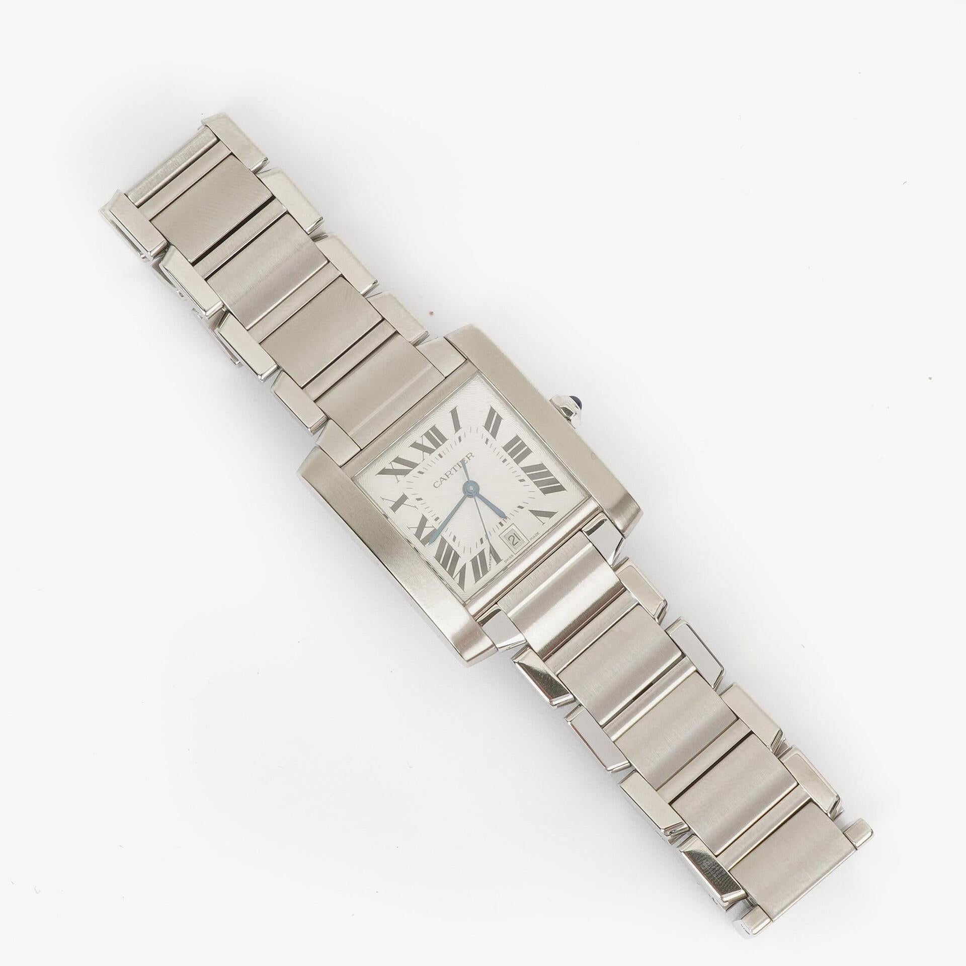 Cartier Tank Française 28 mm Automatikuhr aus Edelstahl