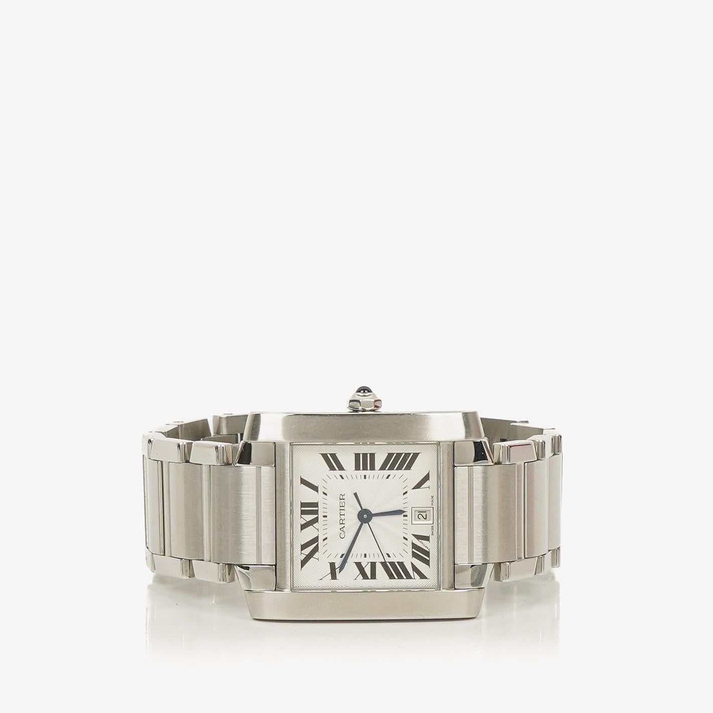 Cartier Tank Française 28 mm Automatikuhr aus Edelstahl