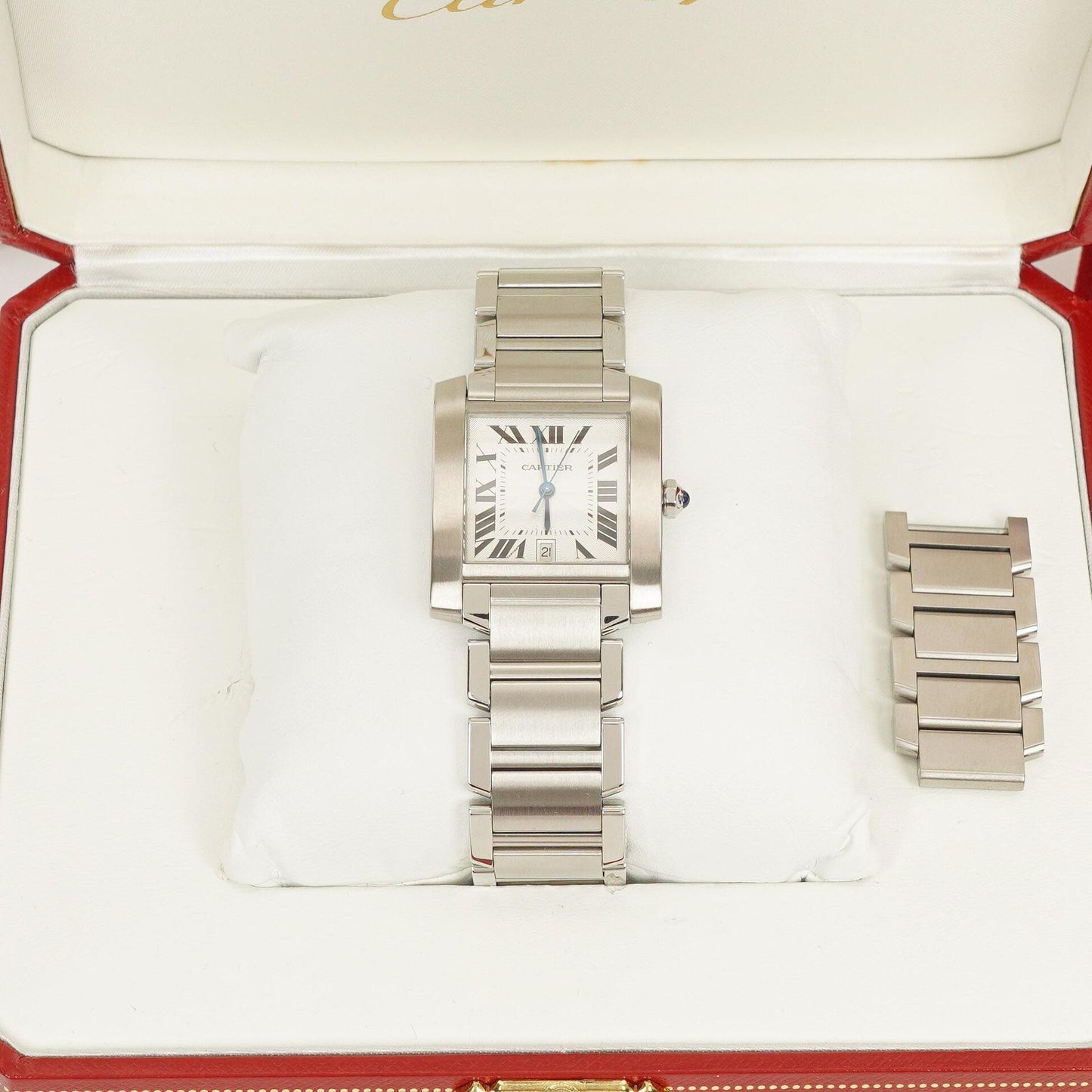 Cartier Tank Française 28 mm Automatikuhr aus Edelstahl