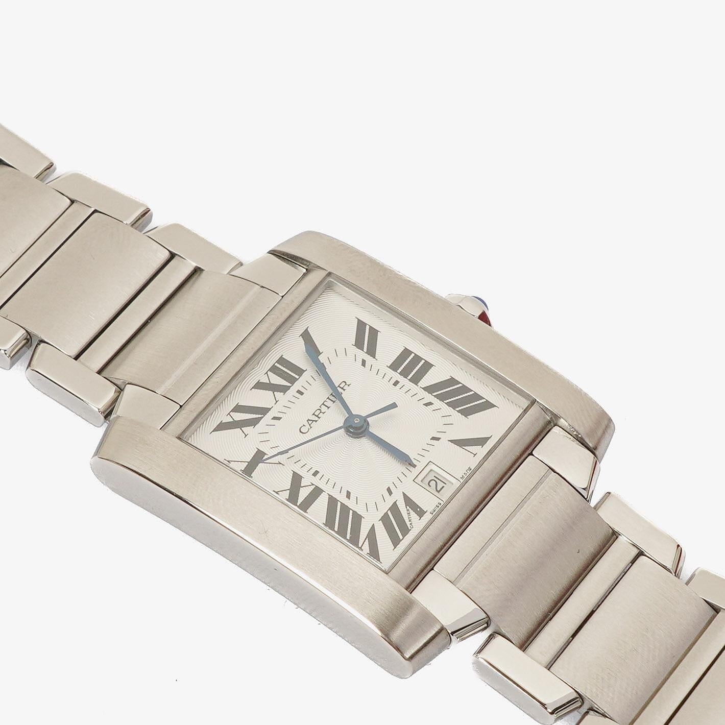 Cartier Tank Française 28 mm Automatikuhr aus Edelstahl