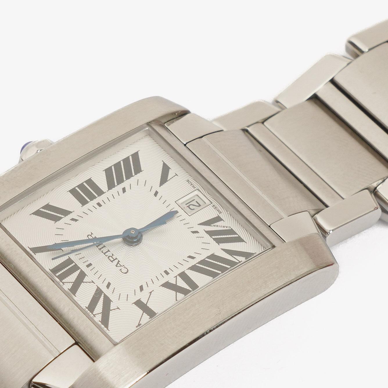 Cartier Tank Française 28 mm Automatikuhr aus Edelstahl