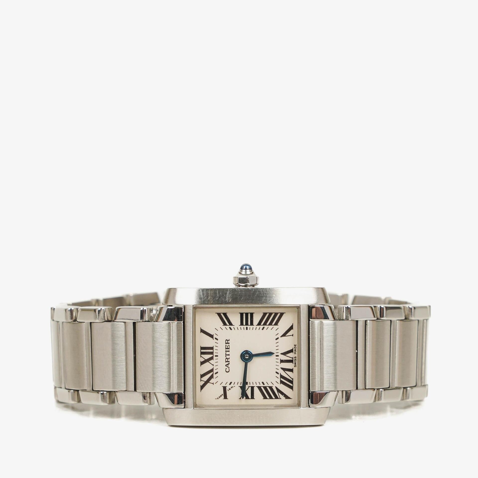Cartier Tank Solo 20 mm Quarzuhr aus Edelstahl