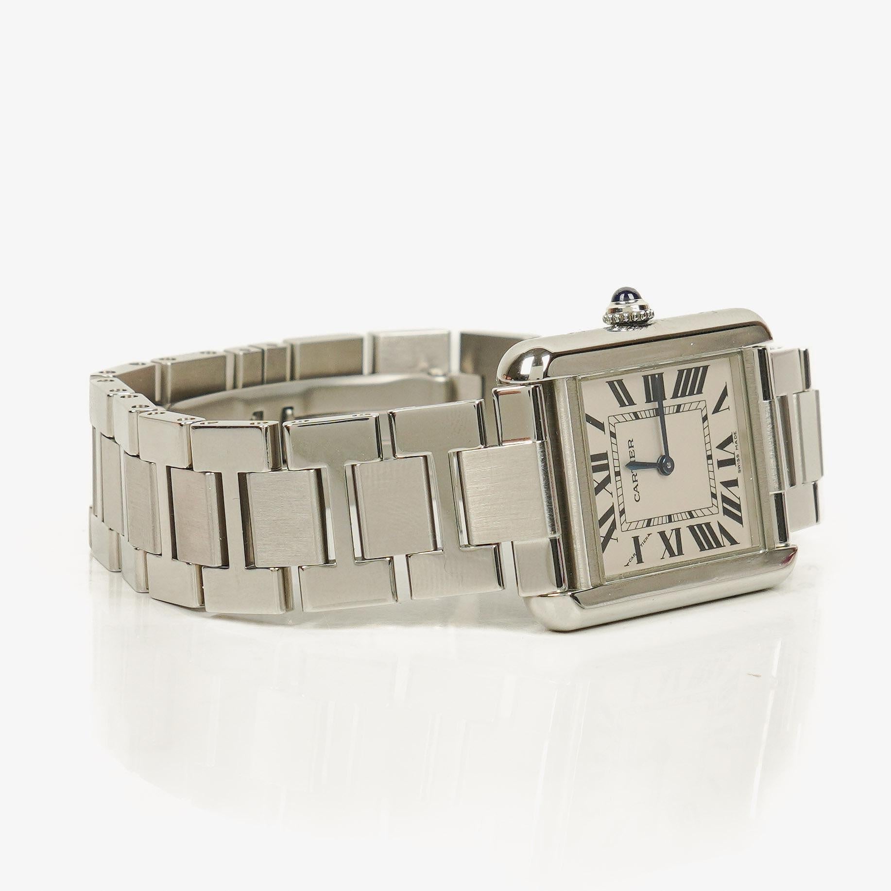 Cartier Tank Solo 24 mm Quarzuhr aus Edelstahl