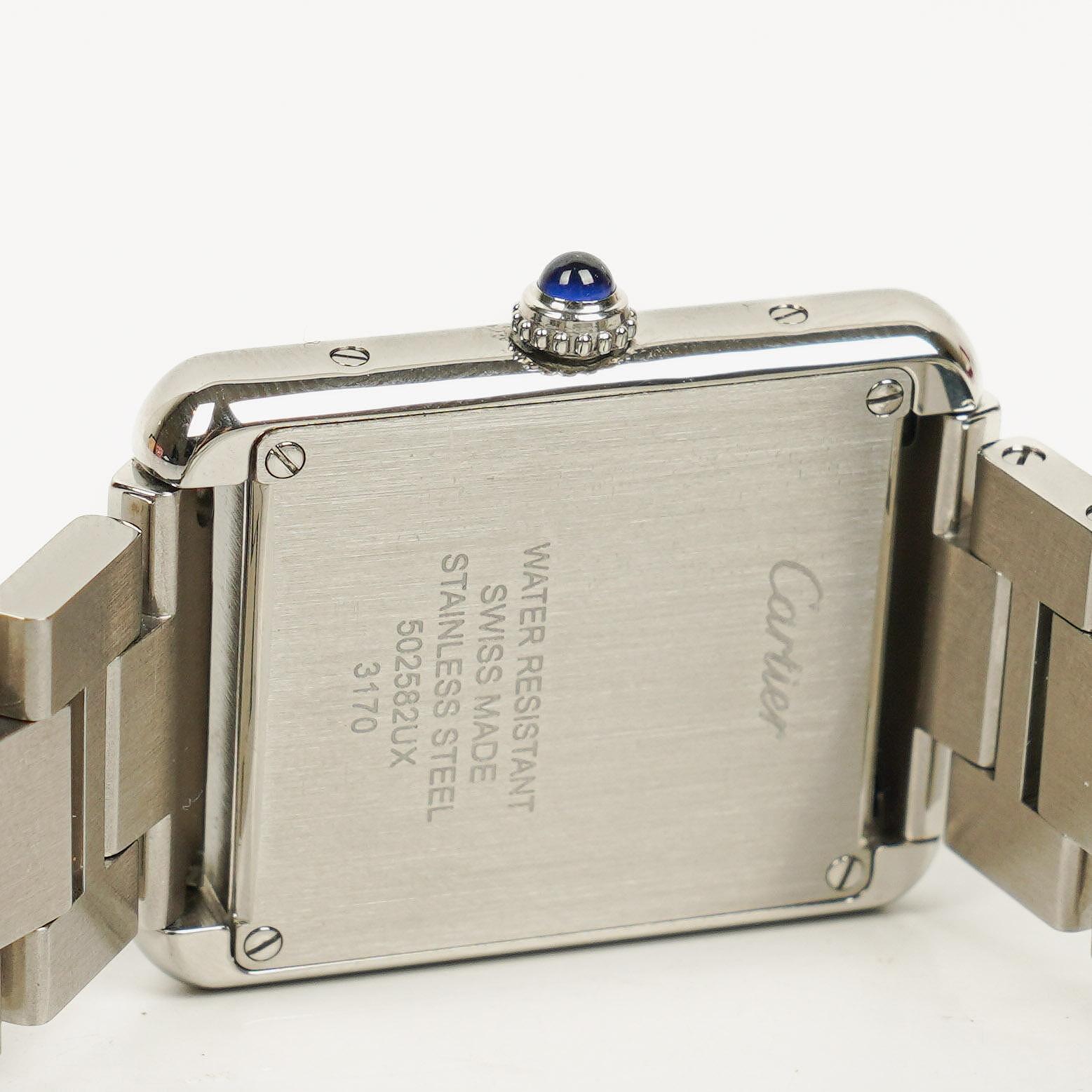 Cartier Tank Solo 24 mm Quarzuhr aus Edelstahl