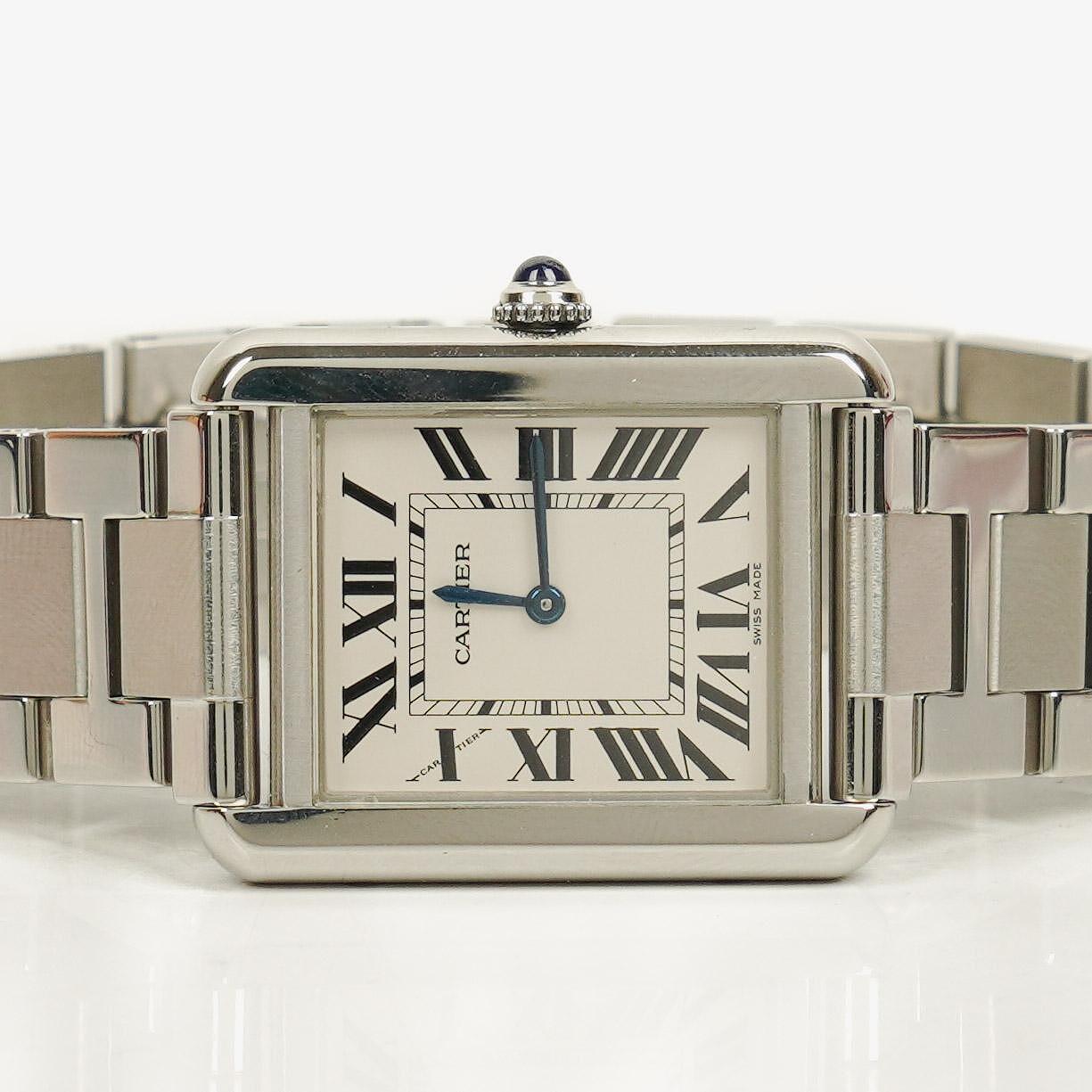 Cartier Tank Solo 24 mm Quarzuhr aus Edelstahl