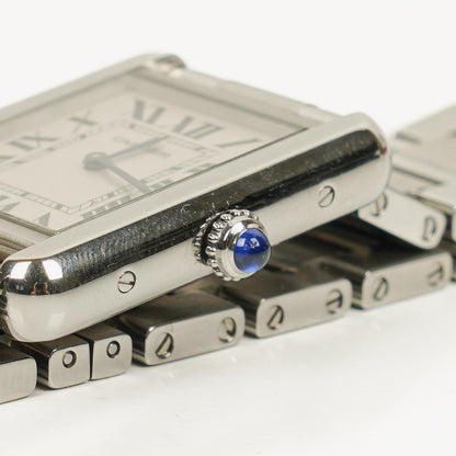 Cartier Tank Solo 24 mm Quarzuhr aus Edelstahl