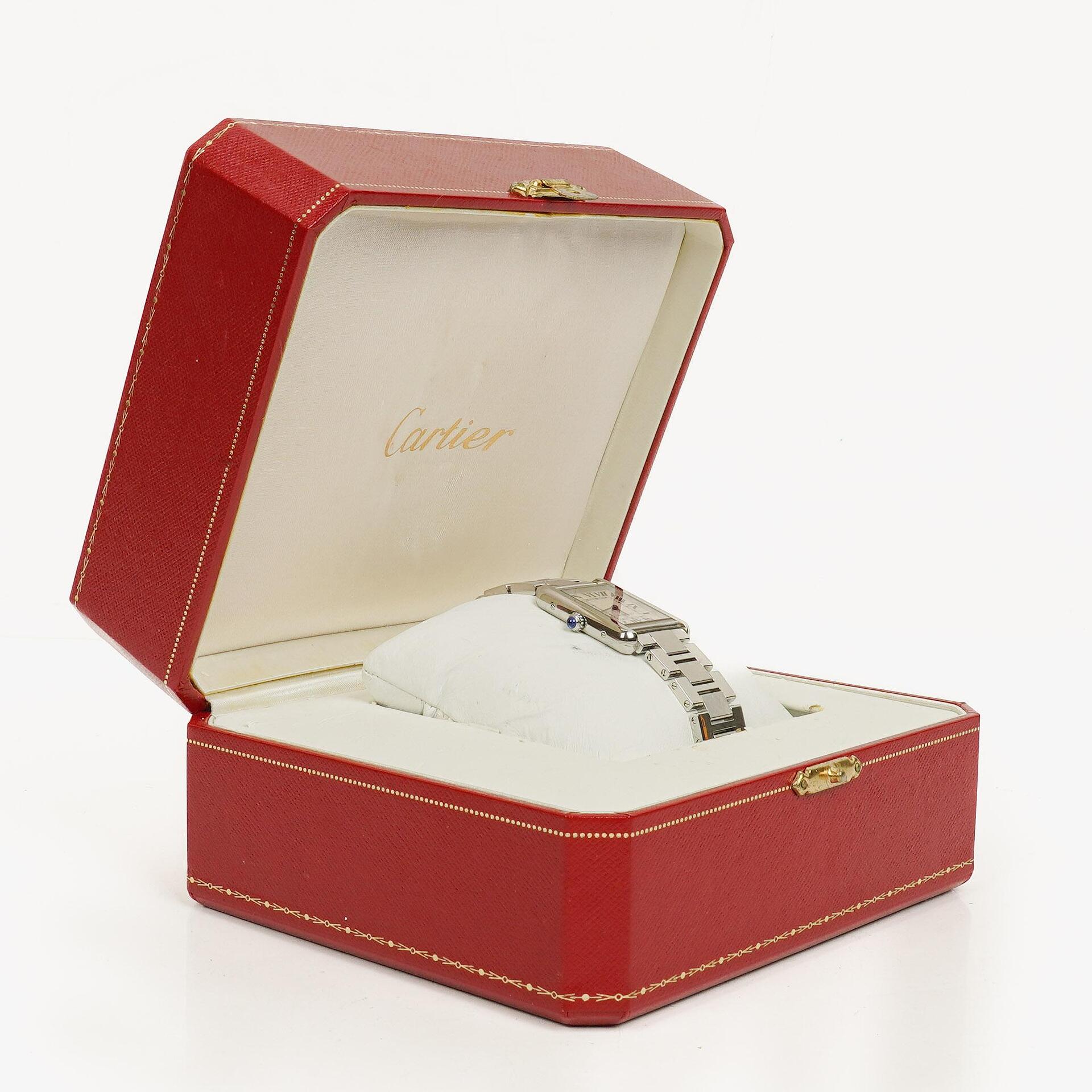 Cartier Tank Solo 24 mm Quarzuhr aus Edelstahl