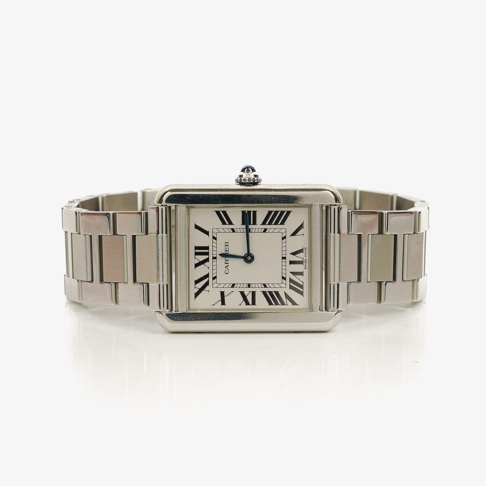 Cartier Tank Solo 24 mm Quarzuhr aus Edelstahl