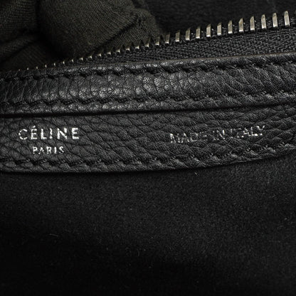 Céline Schwarze Genarbte Leder Mini Luggage Tote Bag