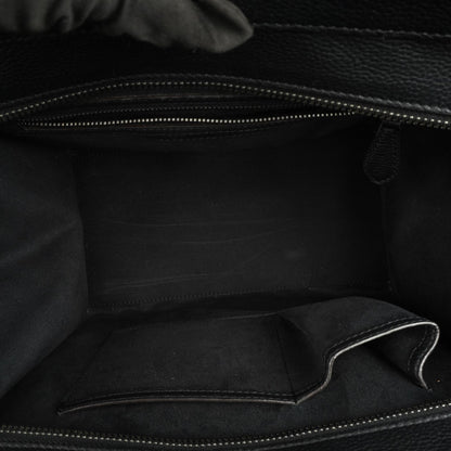 Céline Schwarze Genarbte Leder Mini Luggage Tote Bag