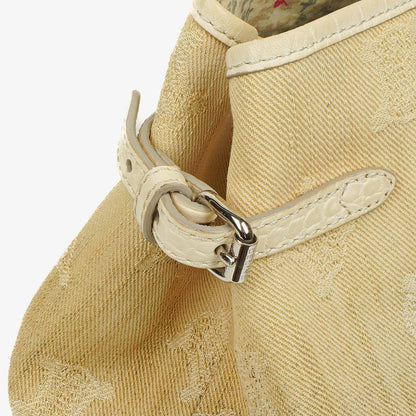 Celine Macadam Denim Tragetasche in Blau/Beige